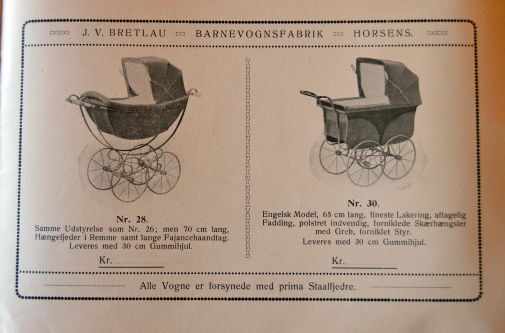 Horsens barnevognsfabrik Bretlau katalog 1925 Det Kgl. Biblioteks Småtryksamling